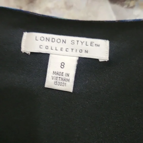 Multicolor Abstract Retro Women's Dress Size 8 Watercolor Unique Vintage - Picture 3 of 12